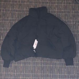 Black puffer coat